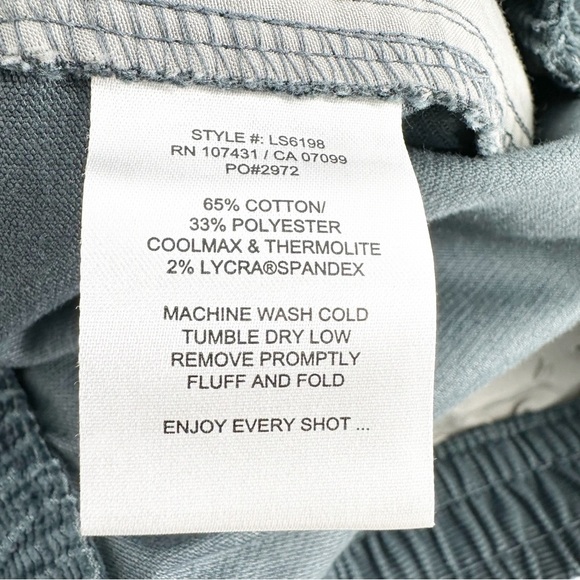 Linksoul Blue Gray Corduroy Mens Pull On Shorts - Picture 3 of 5